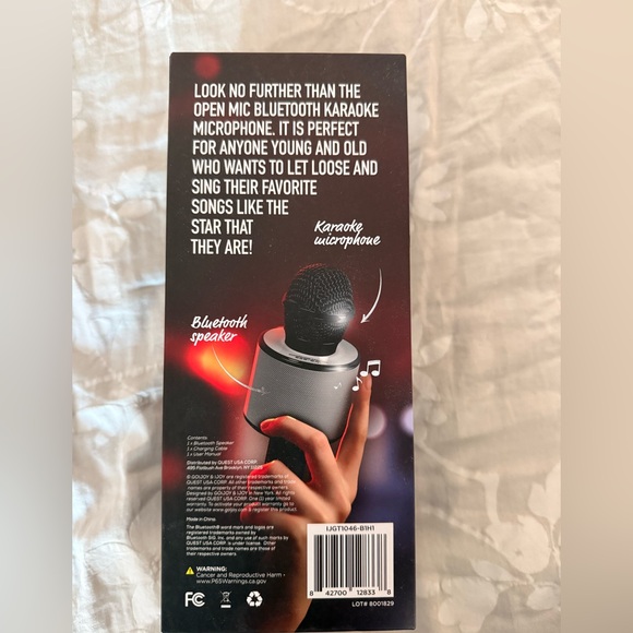 NIB, injoy Bluetooth Karaoke Microphone - Picture 2 of 4